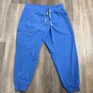 Figs Women’s Technical Collection Jogger Scrub Pants in Blue-size L *like NEW*